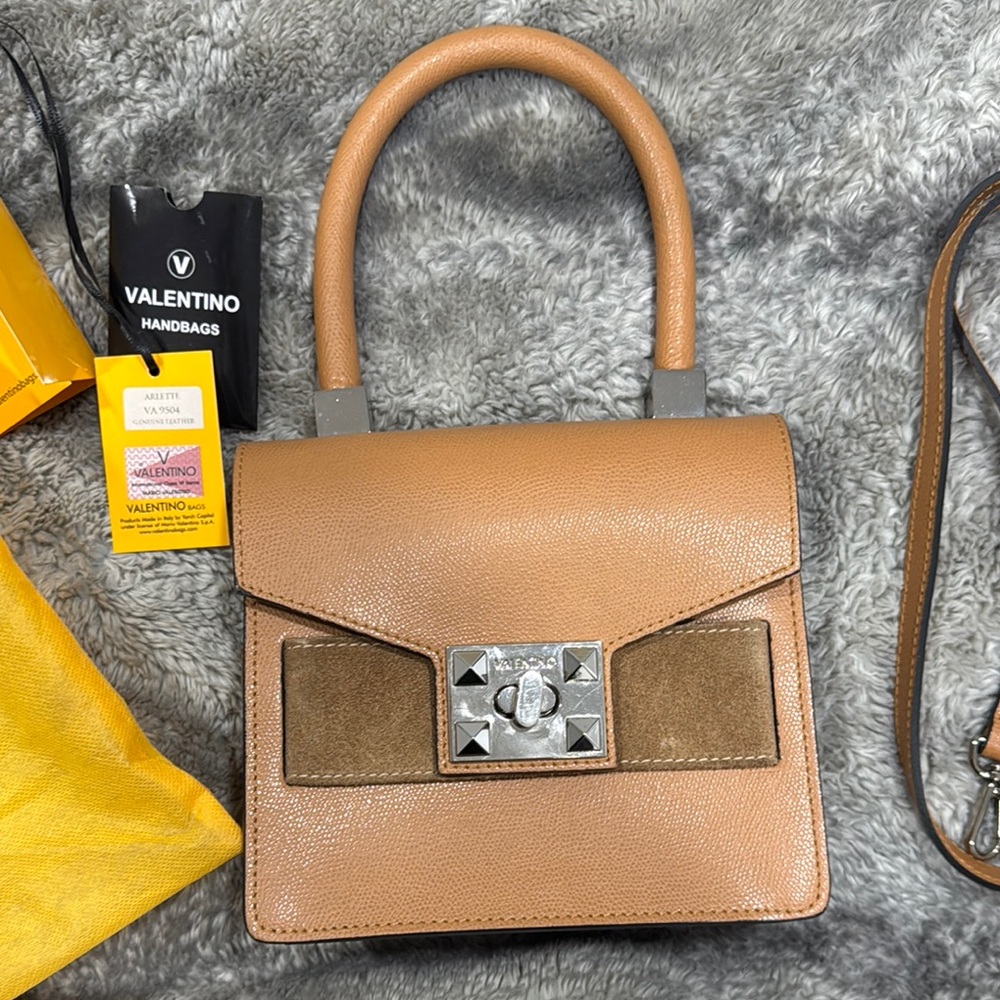 Valentino Tan Leather Handbag